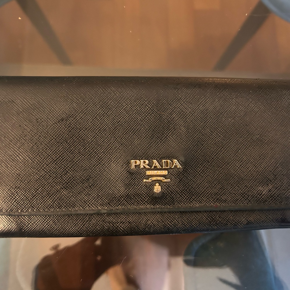 Prada Saffiano Leather Black Wallet - Picture 5 of 7